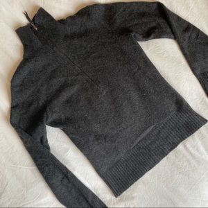 100% Cashmere theory zip neck sweater